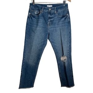 Good American Medium Wash Distressed Jeans 4/27